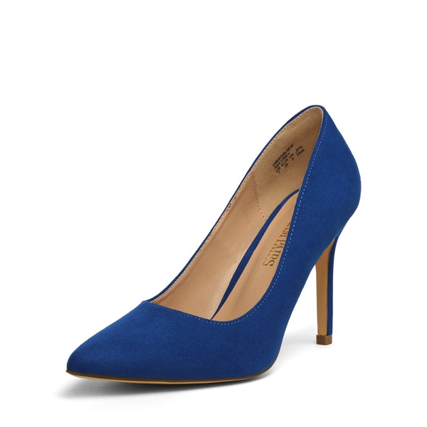 Pointed Toe High Heel Pump Shoes - ROYAL BLUE -  0